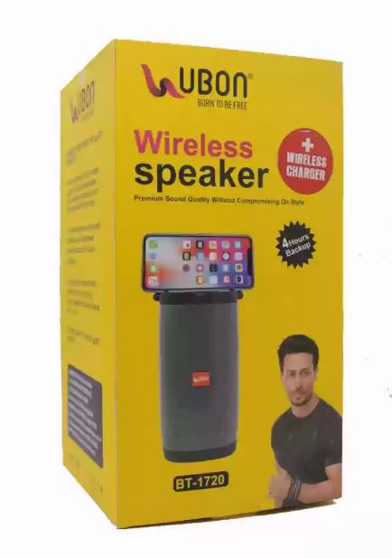 Ubon BT-1720 With Wireless Charging 3.7 W Bluetooth Speaker  (Black, Stereo Channel)